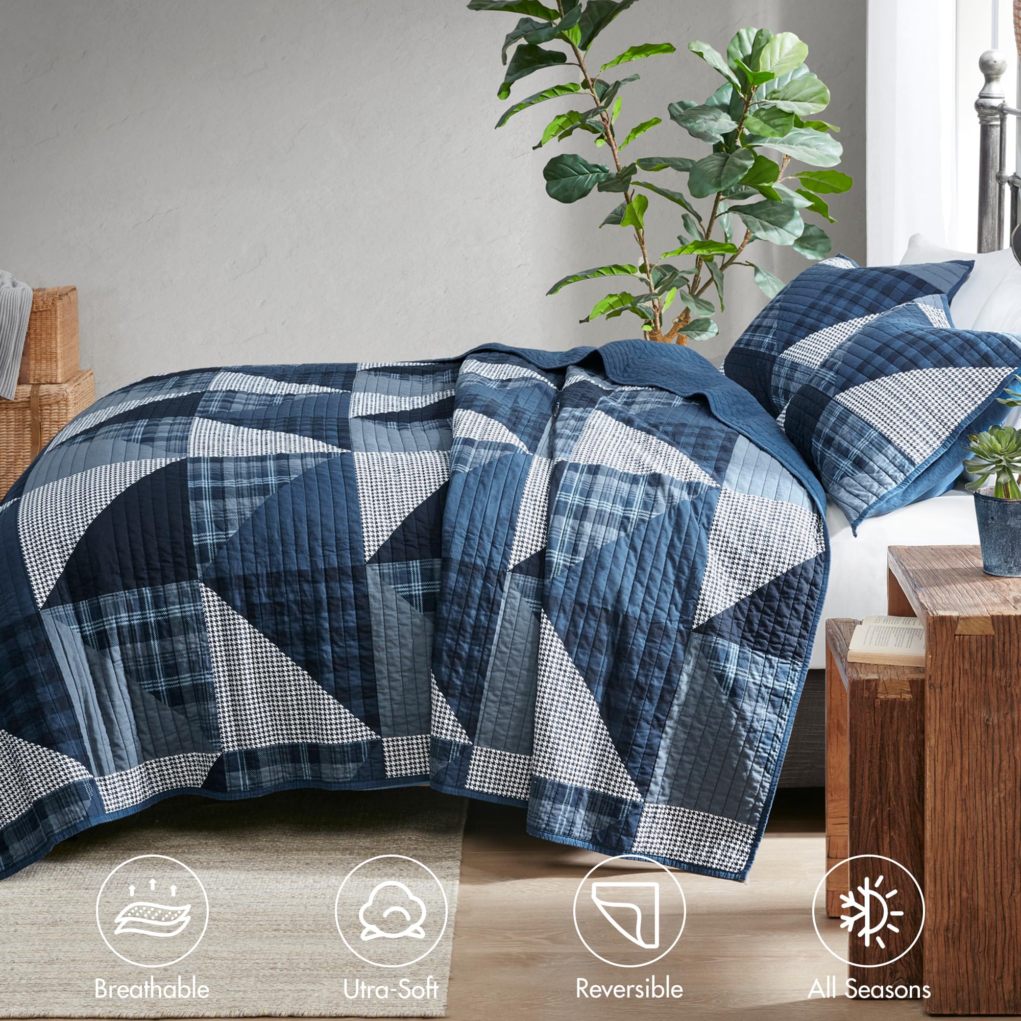 NOTCONVENTIONAL wool×quilt layered Amazon.com: Woolrich Olsen Reversible Quilt Set - Cottage Styling